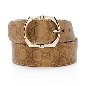 Gucci Metallic Guccissima Belt - Size 34 / 85